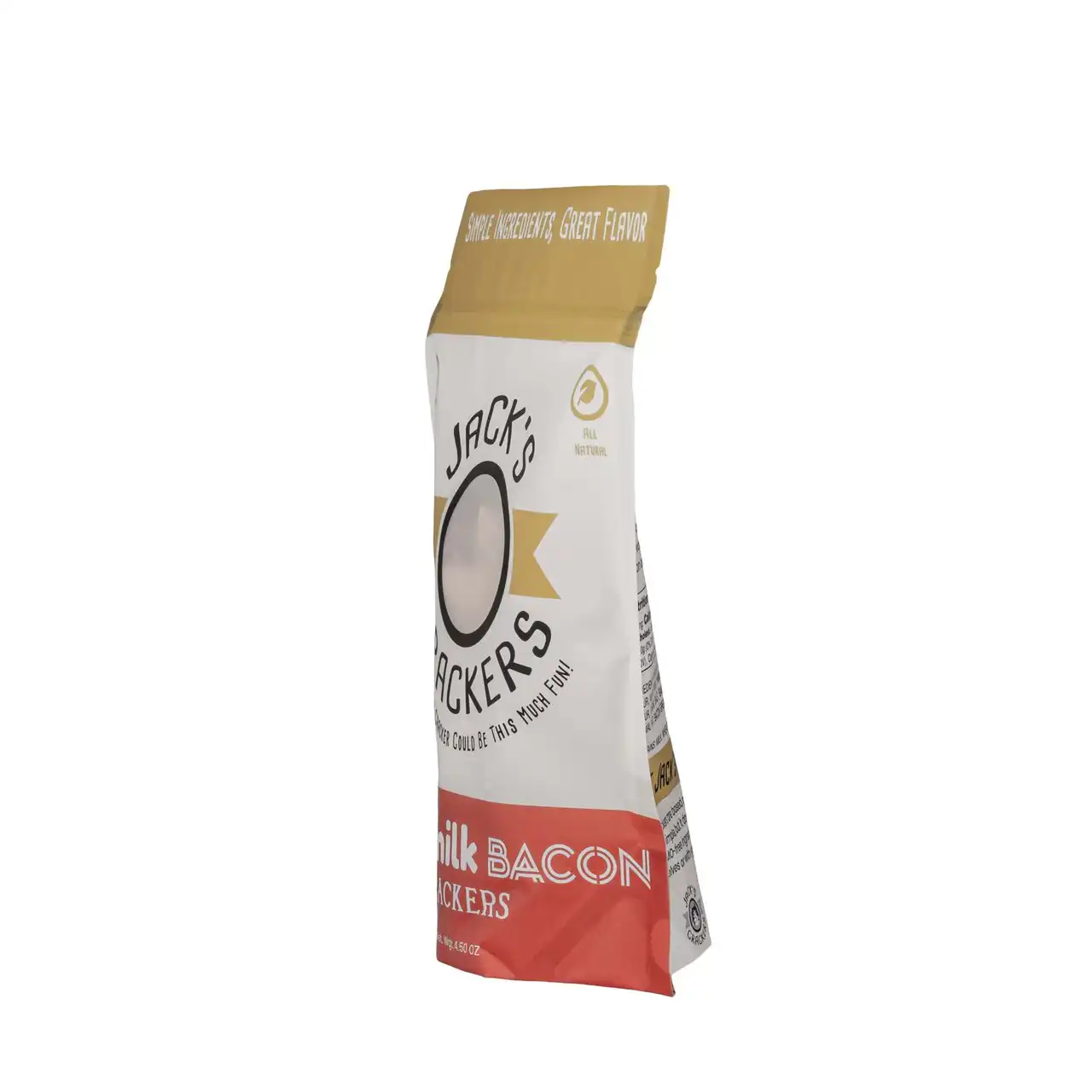 Buttermilk Bacon Cracker from Jack's Crackers, savory snack with bacon flavor.