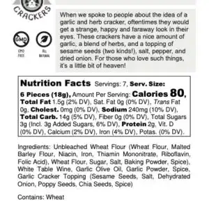 Garlic Herb Crackers
